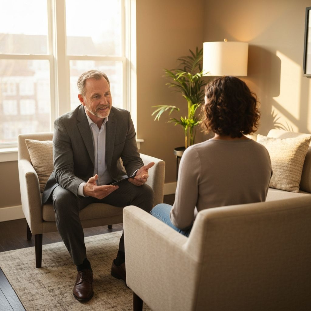 Sesión de psicología - ambiente profesional y acogedor